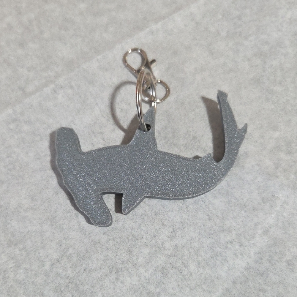 Gray Hammerhead Shark Keychain/Bag Charm